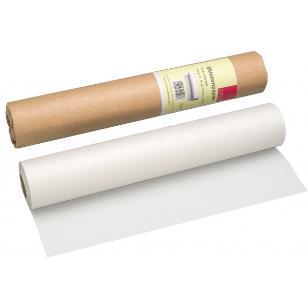 AMI Skizzenpapier Transparent Rolle 40g Blöcke Größe 0,33 x 50 m