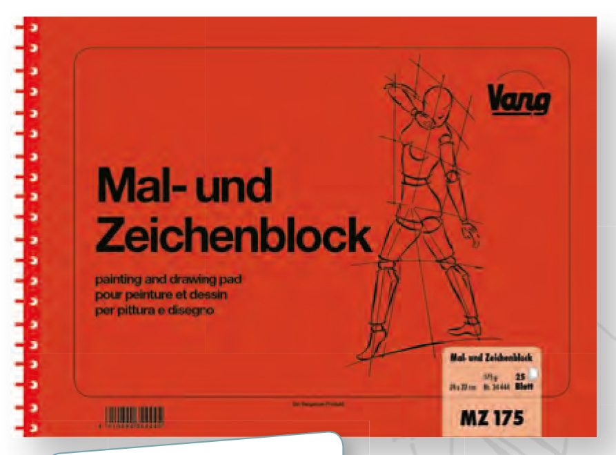 Vang Mal- und Zeichenblock Manikin 175g