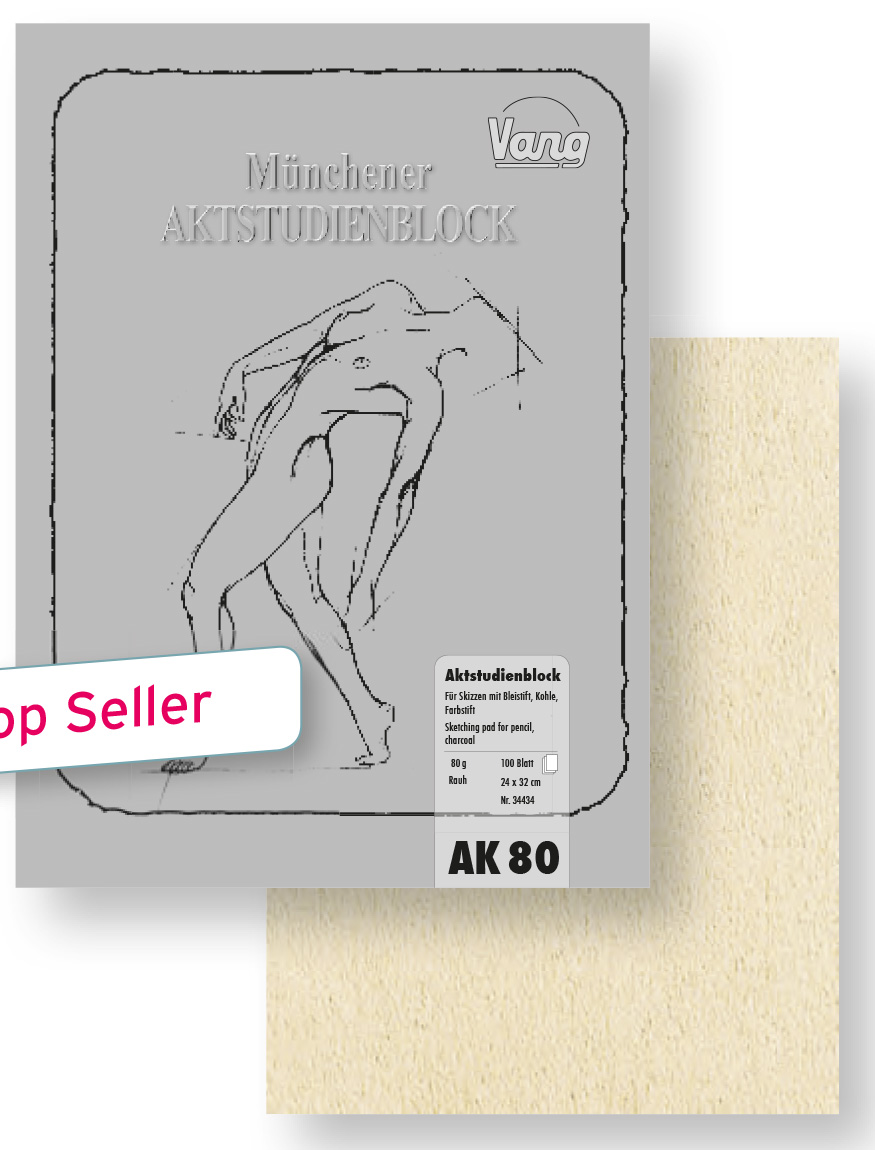 Vang Münchener Aktstudienblock-Sketching Pad 80g