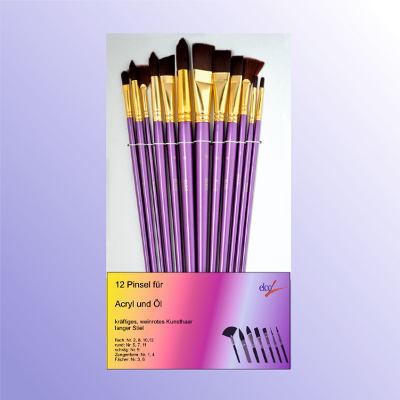 Elco Acrylfarbenpinsel-Set 12 Tgl.- acryl and oil