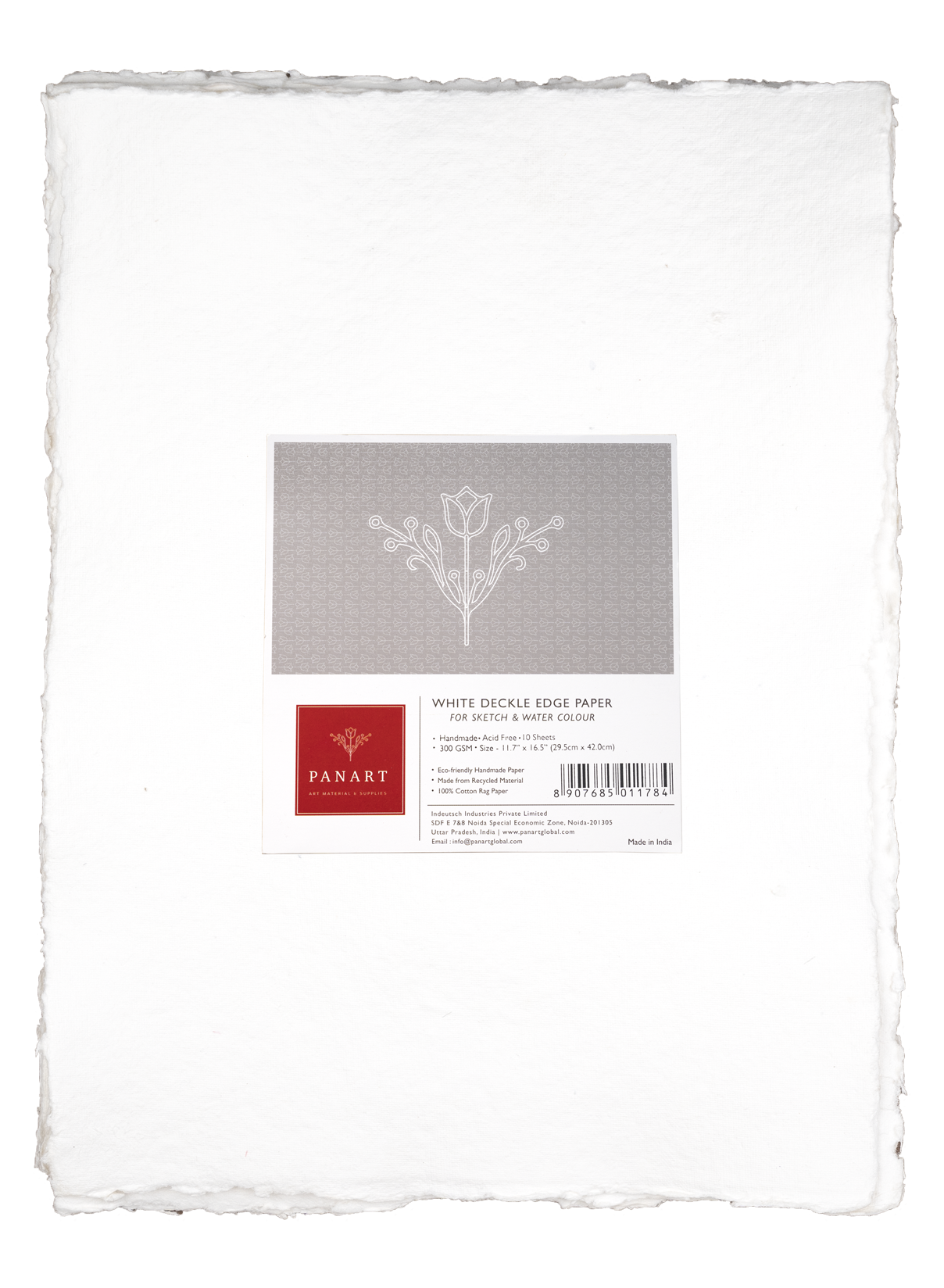 PANART White Deckle Edge Boegen 10er Pack