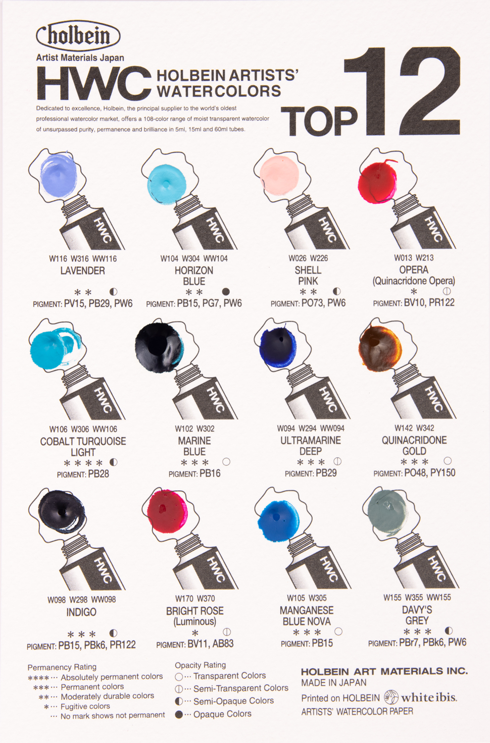 Holbein Artists Watercolors Dot Cards