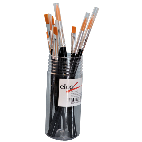 Elco Acrylmalpinsel-SET flach und rund 12-tlg. serie 5012 3504