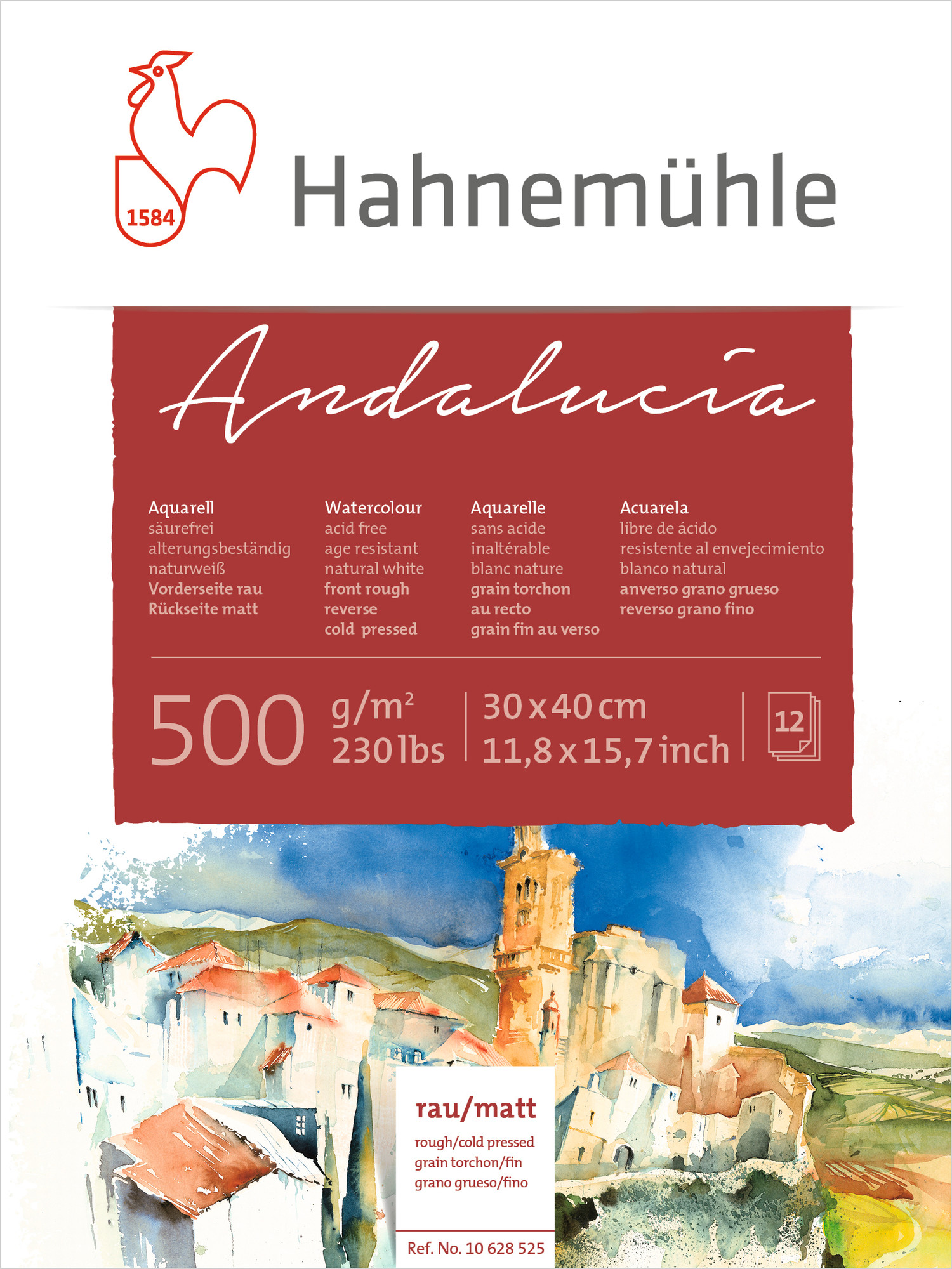 Hahnemuhle Andalucia Aquarellkarton Bögen 10er Pack