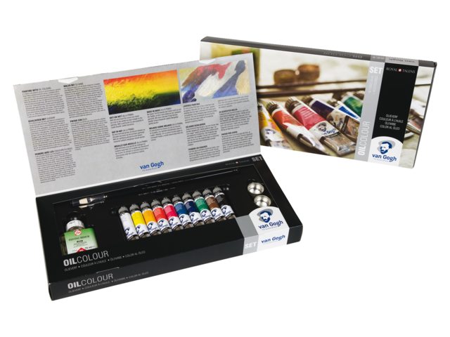 vangogh-kombiset-2 Royal Talens Van Gogh oil 10x20ml + accessories