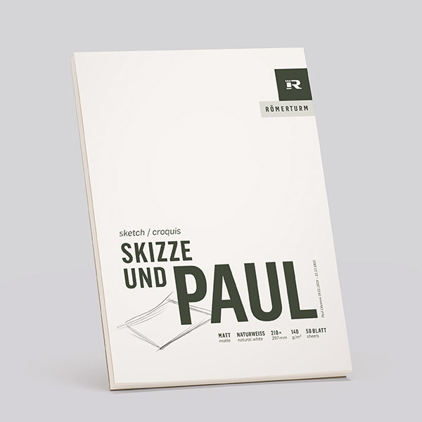 Romerturm Skizzenblock SKIZZE UND PAUL 150g naturweiß matt